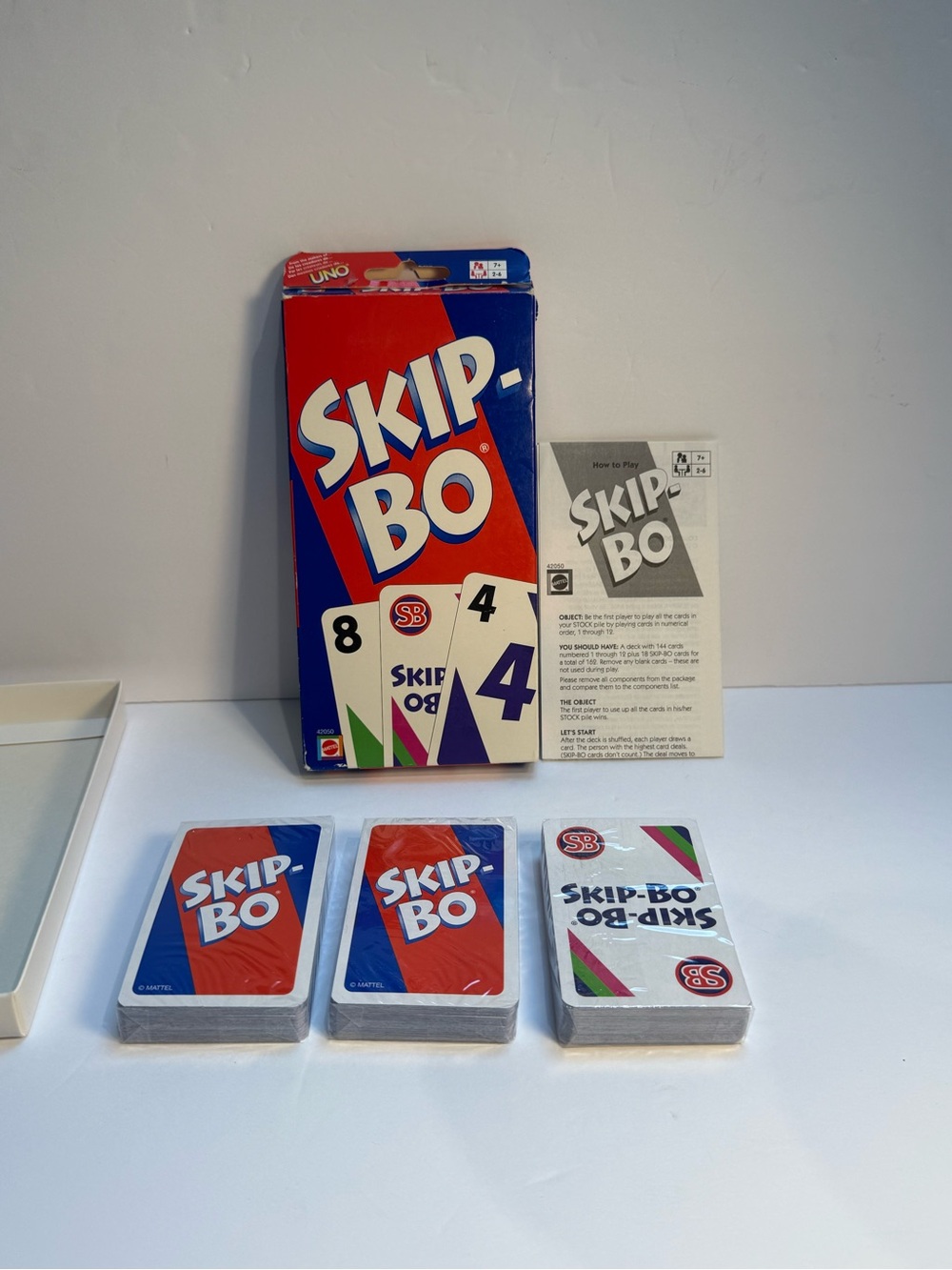 Skip-Bo Card Game 2003 Mattel Complete with Instructions  Clean and Complete